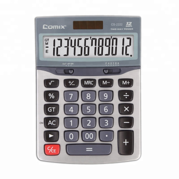Office By Way Power 12 Digits Silver Desktop Calculator